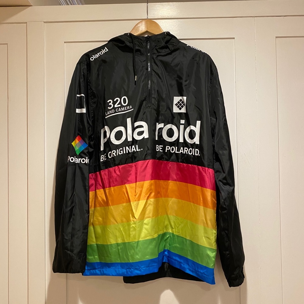 Hooded Polaroid wind breaker